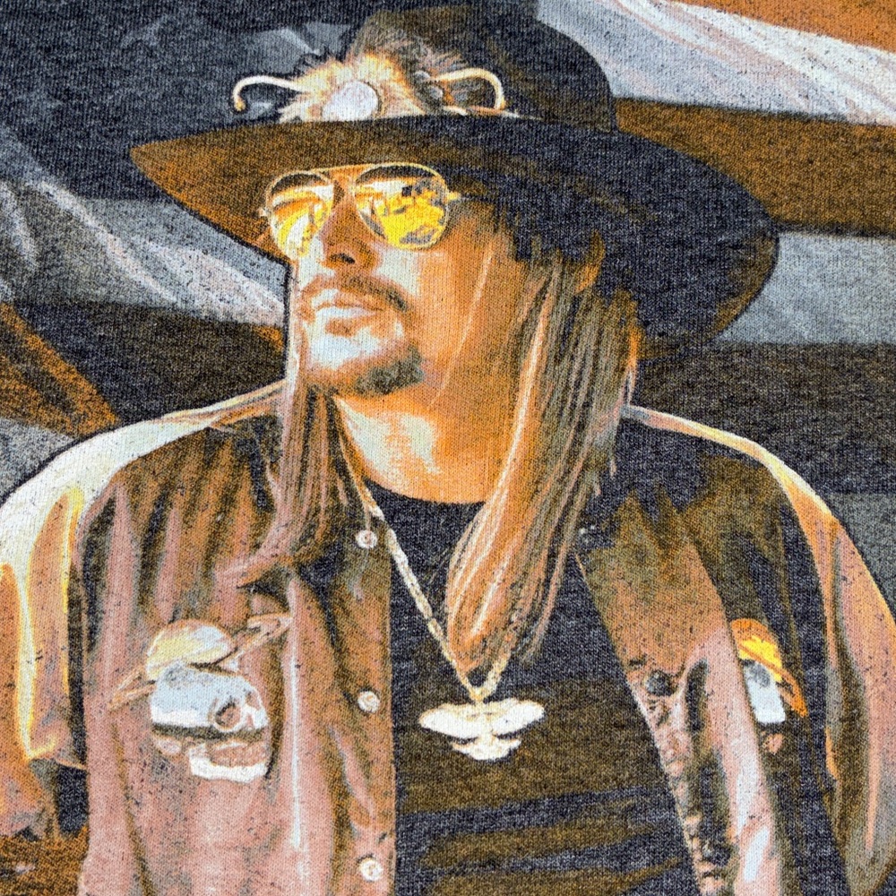 Kid Rock American rock ‘n’ roll gray large unisex T-shirt Bay Island sportswear - Picture 3 of 8